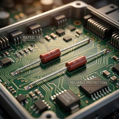 Application reference showing 125V 6.3A Fast Acting Fuses Time Lag Small Fuses 3.0×7.3mm in circuit board implementation
