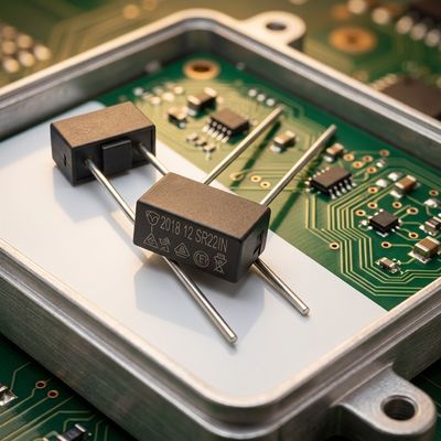 Application reference showing 8.5×5×4mm Circuit Protection Fuse 400V Small Car Fuse 6.3A in typical circuit board implementation